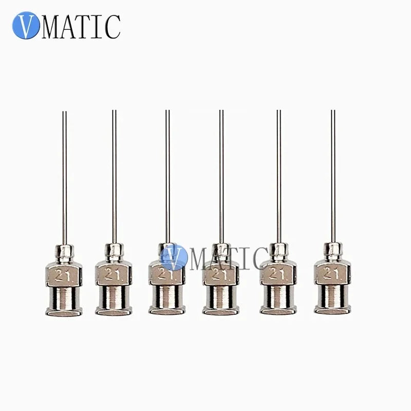 12-Piece Industrial Dispensing Needle Set | 21G (0.8mm) 316L Stainless Steel Tips for SMT Adhesive Application
