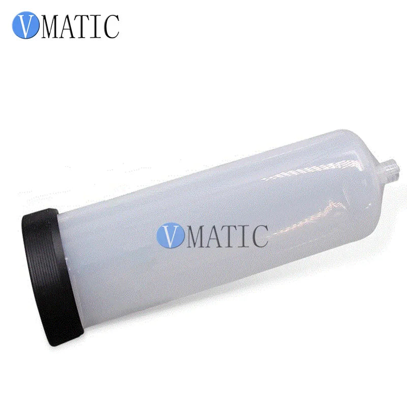 High Quality Thickened Glue Dispensing Pneumatic Syringe Cartridge 300 Cc / Ml Helix Luer Lock Tip With Adapter