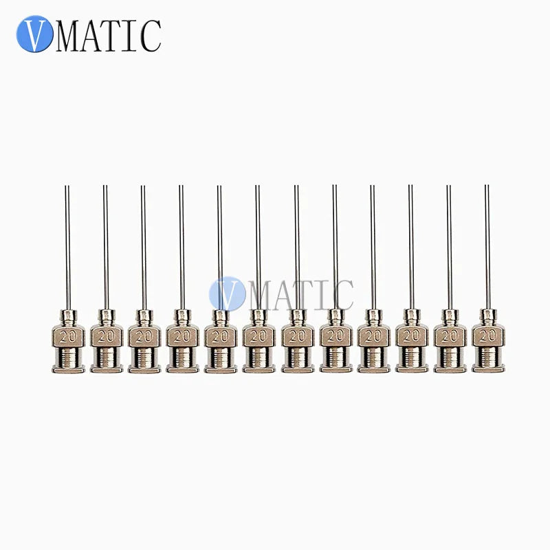 Free Shipping 12 Pcs 1 Inch Tip Length 20G Blunt Stainless Steel Glue Dispensing Needles Syringe Needle Glue Dispenser Tips