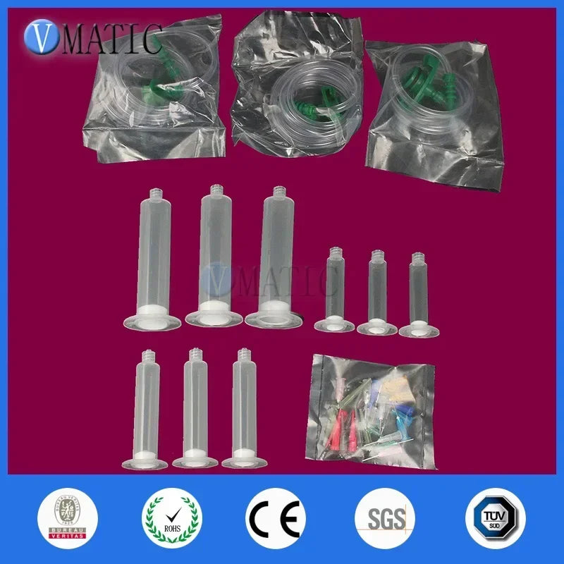 Industrial Pneumatic Dispenser Kit 30ml | 0.5mm Precision Control for Thick Adhesives & Sealants with 3 Needle Sizes (18G-22G)