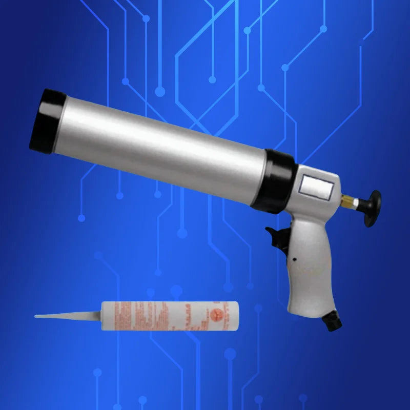 ‌Pneumatic Caulking Gun 310ml | Industrial Aluminum Sealant Gun with Cartridge for Glass/Window/Auto Repair (1Pcs Kit)‌