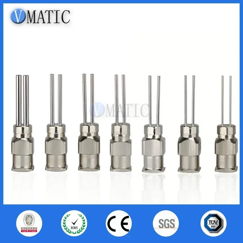 ‌12-Pack Dual Tip Dispensing Needles | Stainless Steel 12.7mm(1/2") for Adhesive & Cosmetics | Luer Lock Fast Ship‌