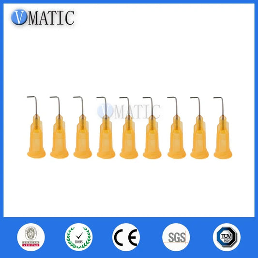 Free Shipping 23G Orange 0.5'' Length 90 Degree Bend Bent Blunt Stainless Steel Dispensing Needle 1/2 Inch