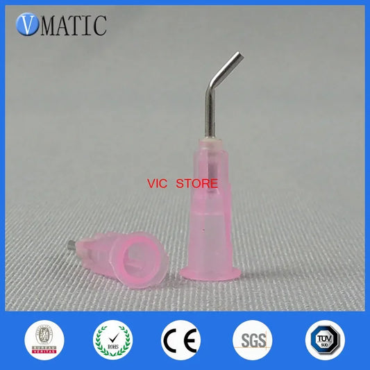 Free Shipping Plastic Glue Dispensing Needles 18G 1/2 Inch 45 Degree Bent Industrial Bent Syringe Dispenser Needles 100pcs