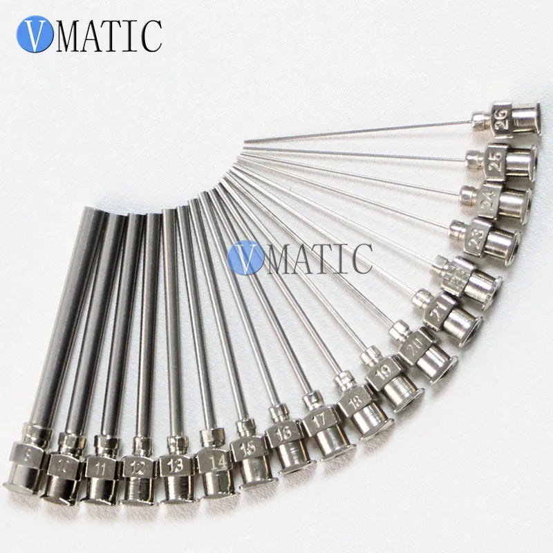 High Quality 12Pcs 12G 1.5'' Blunt Stainless Steel Dispensing Adhesive Glue Dispenser Syringe Needle 1-1/2 Inch