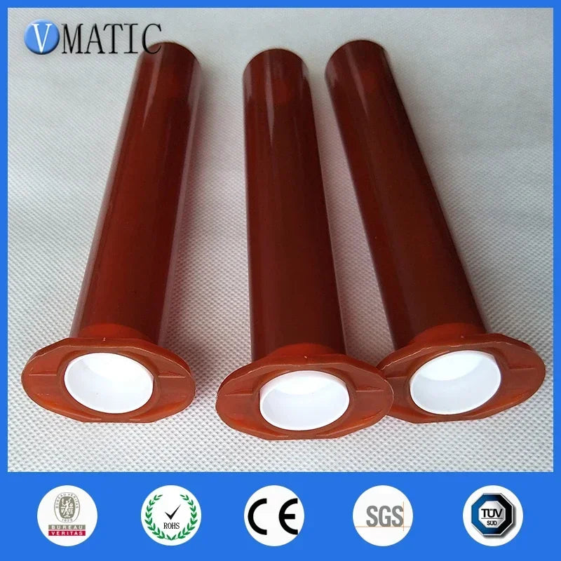 Free Shipping 10pcs 55cc/ml US style Newest Dispenser Air Pressure Syringe With Piston Dark Amber Color