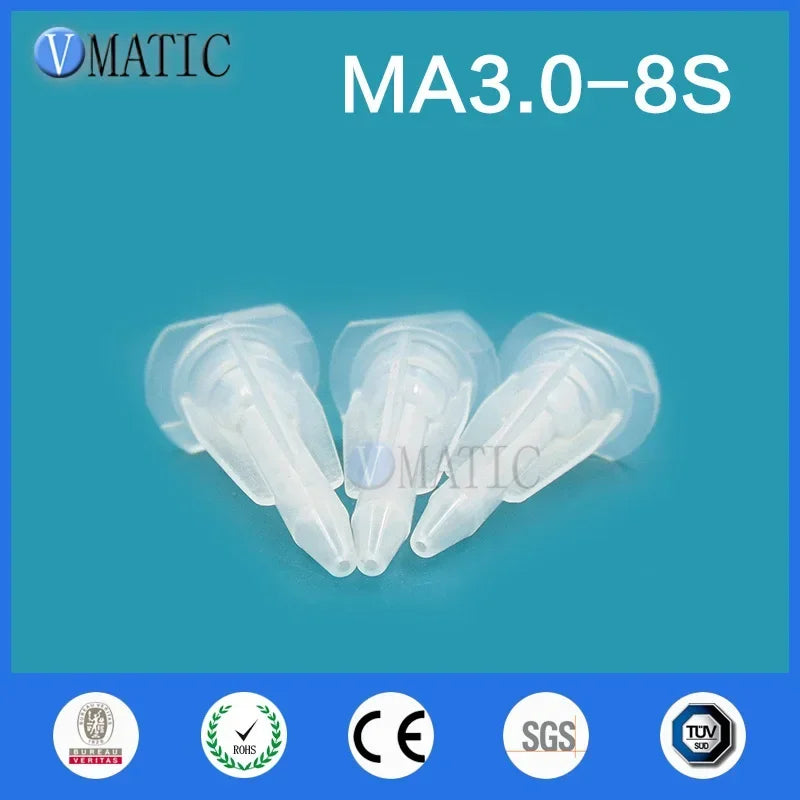 ‌MA3.0-8S Industrial Static Mixer Nozzles | 1:1 AB Epoxy Mixing Tips Bulk 100-Pack POM/PP Material Fast Ship‌