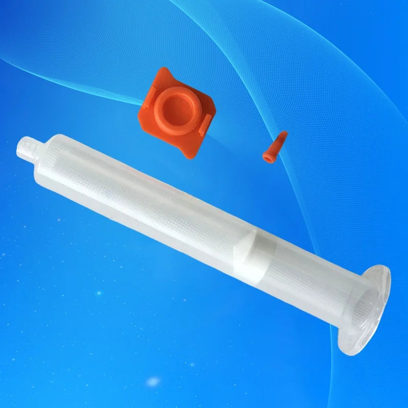 Free Shipping 55cc/ml Clear Pneumatic Luer Lock Tip Dispenser Syringe Barrel With Piston/End Cover/Syringe Tip Cap 280Sets/Lot