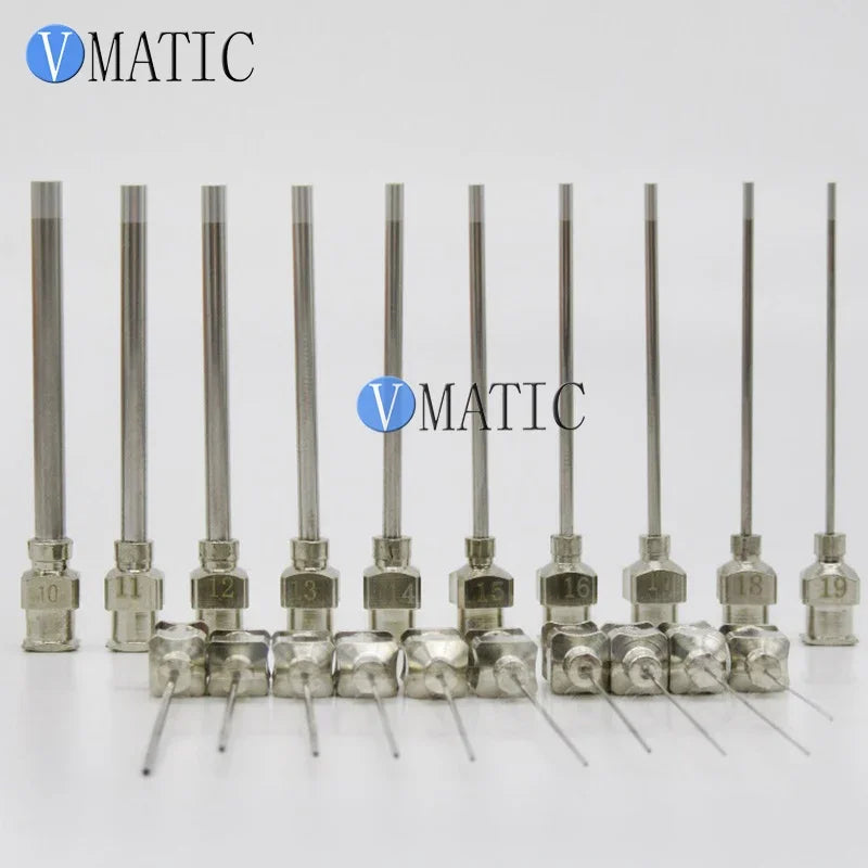 Free Shipping High Precision All Metal Tips Tube Length 75mm Blunt Stainless Steel 12Pcs Dispensing Syringe Needle Tips
