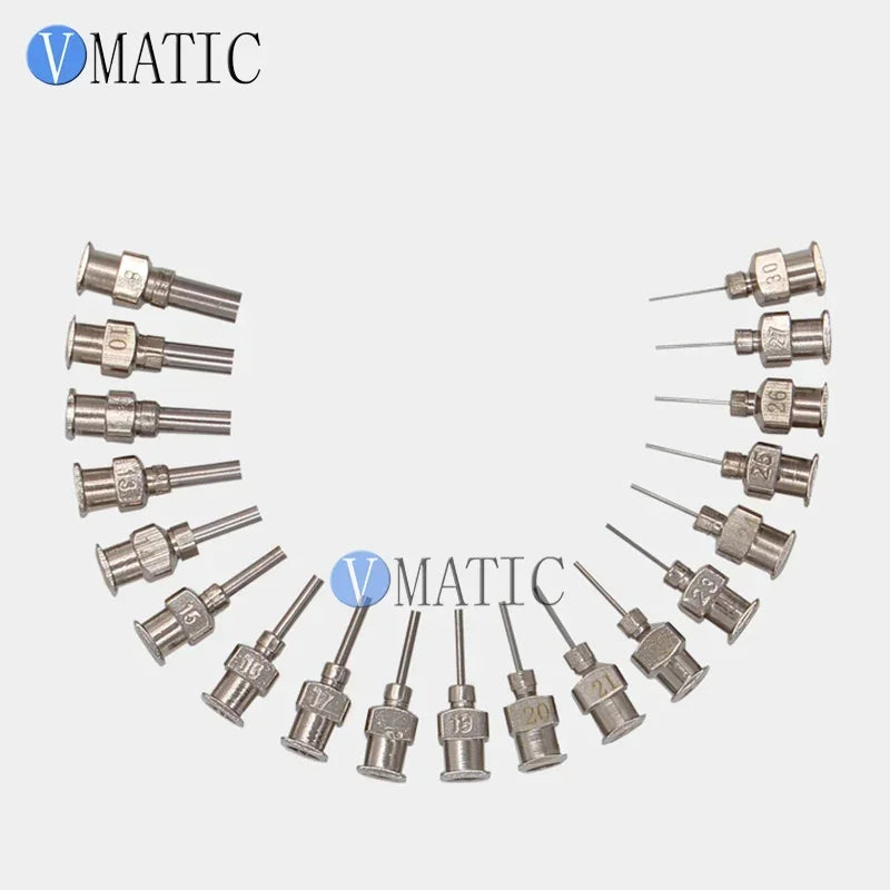 Free Shipping Precision Metal Blunt Stainless Steel Tip 12pcs Liquid Glue Dispensing Syringe Dispenser Needle 1/4 Inch
