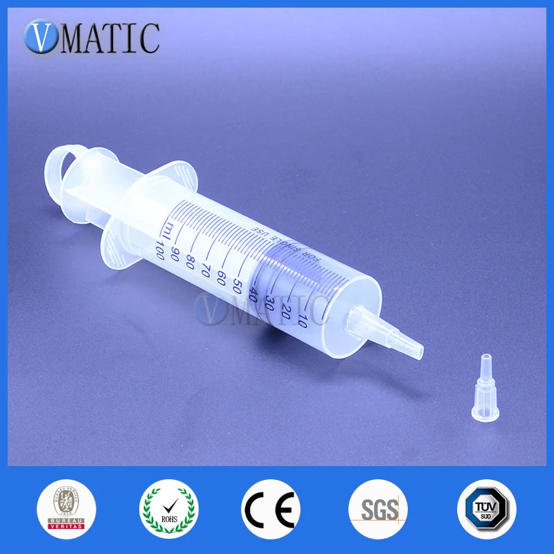 High Quality Large Big Giant 100ml/cc Syringe Big Mouth + PVC Tube Glue Dispensing Syringe