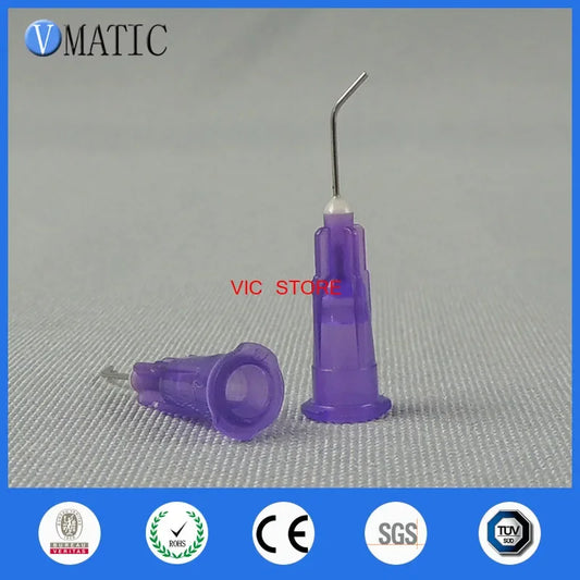 Free Shipping 100Pcs 24G 45 Bent Degree 0.5'' Adhesive Dispensing Needle Tip 1/2 Inch