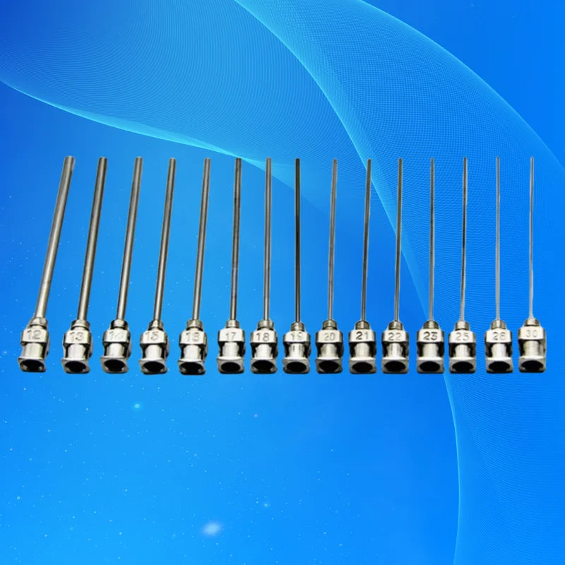 Free Shipping 12pcs High Precision All Metal Tips Tube Length 75mm Stainless Steel  Needles
