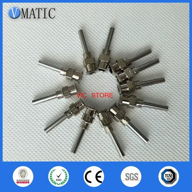 Free Shipping 12Pcs 0.5'' Tip Length 11G Glue Dispensing Stainless Steel Needle 1/2 Inch