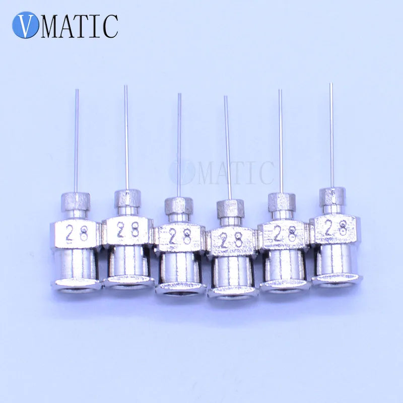 Free Ship 1/2'' Tip Length 28G All Metal Blunt Stainless Steel 12 Pcs Glue Fluid Liquid Dispensing Syringe Needle 1/2 Inch