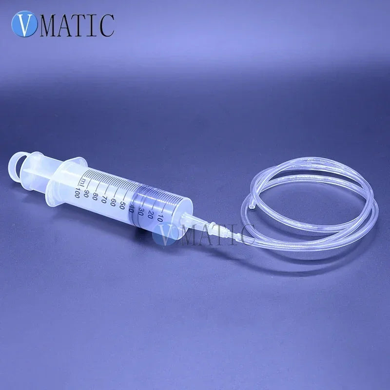 ‌100ml Industrial Glue Syringe Kit | Wide Mouth Dispenser + 10cm PVC Tube for Thick Adhesive/Craft Resin (Leak-Proof Design)‌