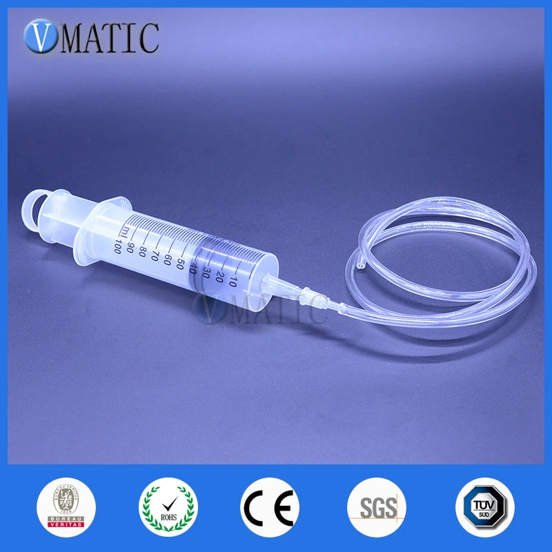 High Quality Large Big Giant 100ml/cc Syringe Big Mouth + PVC Tube Glue Dispensing Syringe