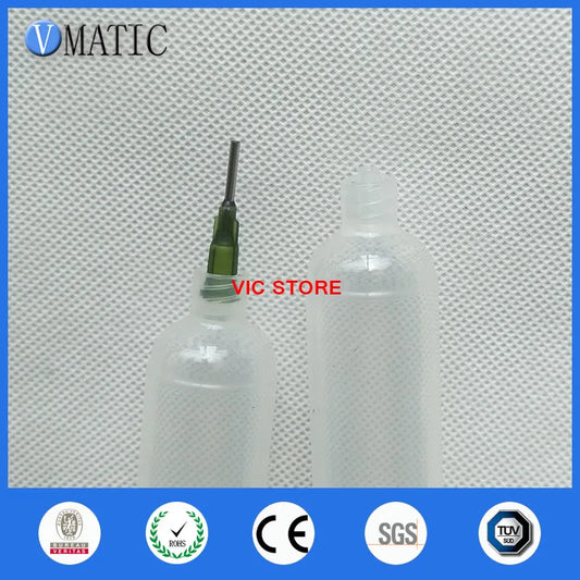 High Quality 3pcs Quality EFD 10cc 10ml Pneumatic Syringe With Luer Lock Tip Cap, Pistons And End Cover