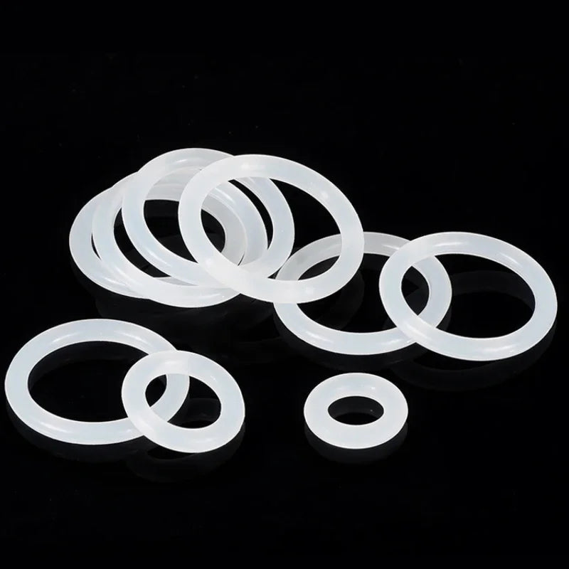 White Silicone O-Ring Food Grade Silicone Gasket Insulation Waterproof Oil Resistant Rubber Gasket OD3-60mm CS1/2/3mm