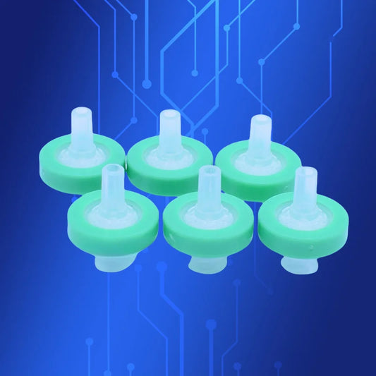 ‌0.22μm Chemical-Resistant Syringe Filter | 13mm PTFE Membrane for Organic Solvent & HPLC Sample Prep (100-Pcs)‌