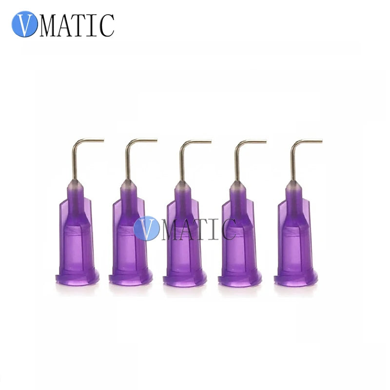 High Quality 21G Purple 0.5'' Length 90 Degree Bend Bent Blunt End Stainless Steel Dispensing Needle Tips 1/2 Inch
