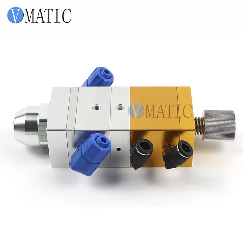 Free Shipping Single Cylinder Two Fluid Suction Adjustable ABS Double Liquid Dispensing Valve Double Rubber Mixing Valve 1: 1