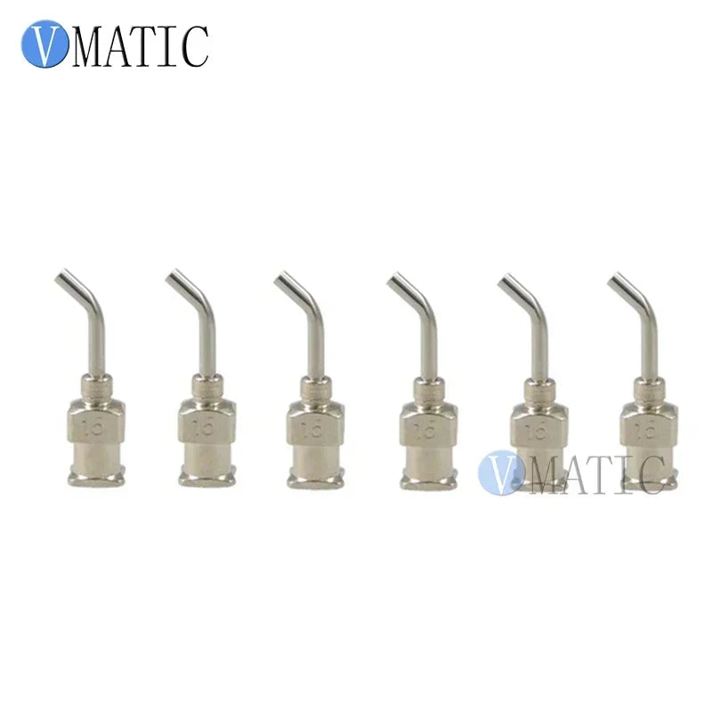 ‌12Pcs 15G Dispensing Needles | 45° Bent 12mm Stainless Steel Tips for Epoxy Resin/Silicone (Leak-Proof Design)‌