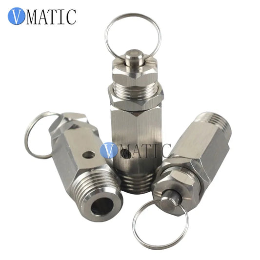 Free Shipping 304 Stainless Steel Safety Valve - Spring Type, Adjustable Pressure Relief Valve for Air Compressor Tanks