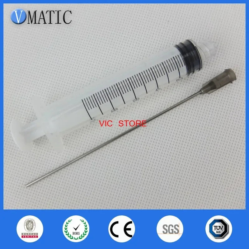 ‌10×10ml Luer Lock Syringe Kit | 16G Dispensing Needle & 9.5cm Tubing for Lab/DIY (Anti-Leak Design)‌