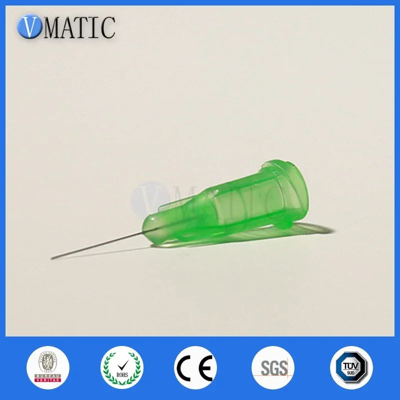 Free Shipping 100 Pcs 34G Luer Lock Dispense Needle 0.5'' Length Glue Dispensing Needle 1/2 Inch With Cap