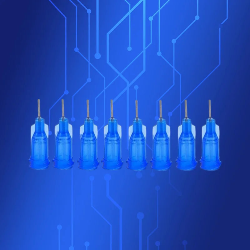 ‌100PCS 22G 1/4" Blue Anodized Syringe Needles | Luer Lock Stainless Tips for Epoxy / Pet Care Free Shipping‌ ﻿