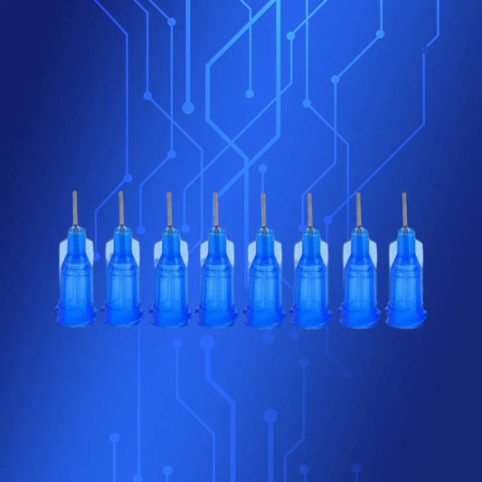 ‌100PCS 22G 1/4" Blue Anodized Syringe Needles | Luer Lock Stainless Tips for Epoxy / Pet Care Free Shipping‌ ﻿