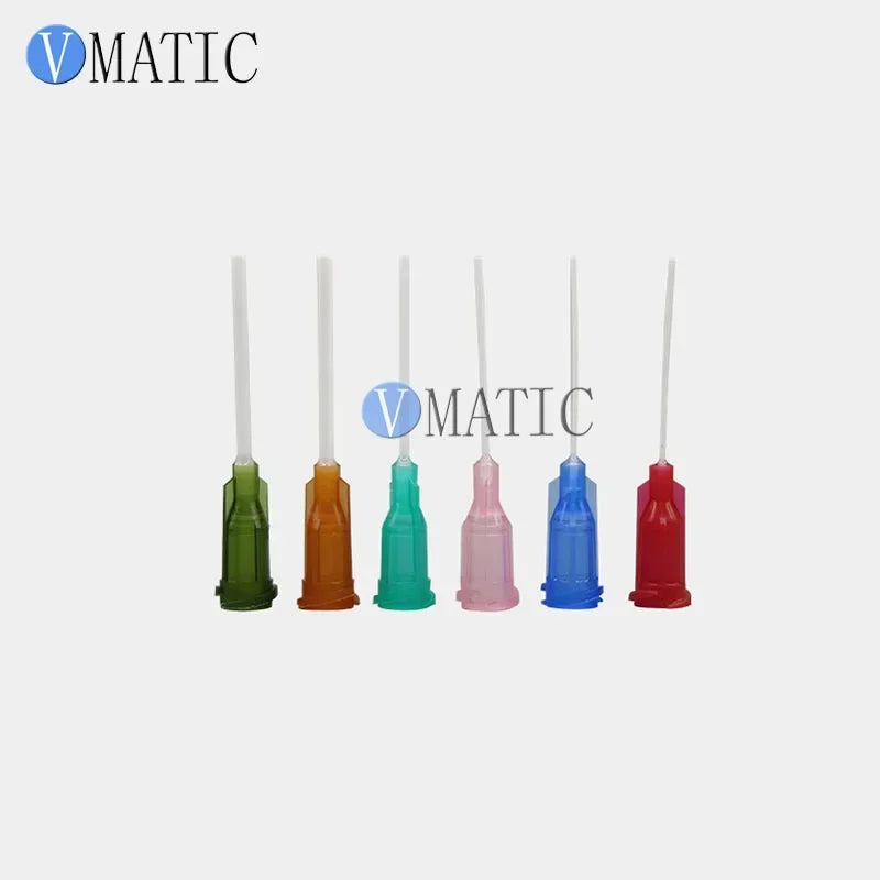 14-25G 1 Inch Protecting Glue Dispensing Tips Plastic Syringe Needle 1'' PP Flexible Dispenser Needles, Total 600pcs