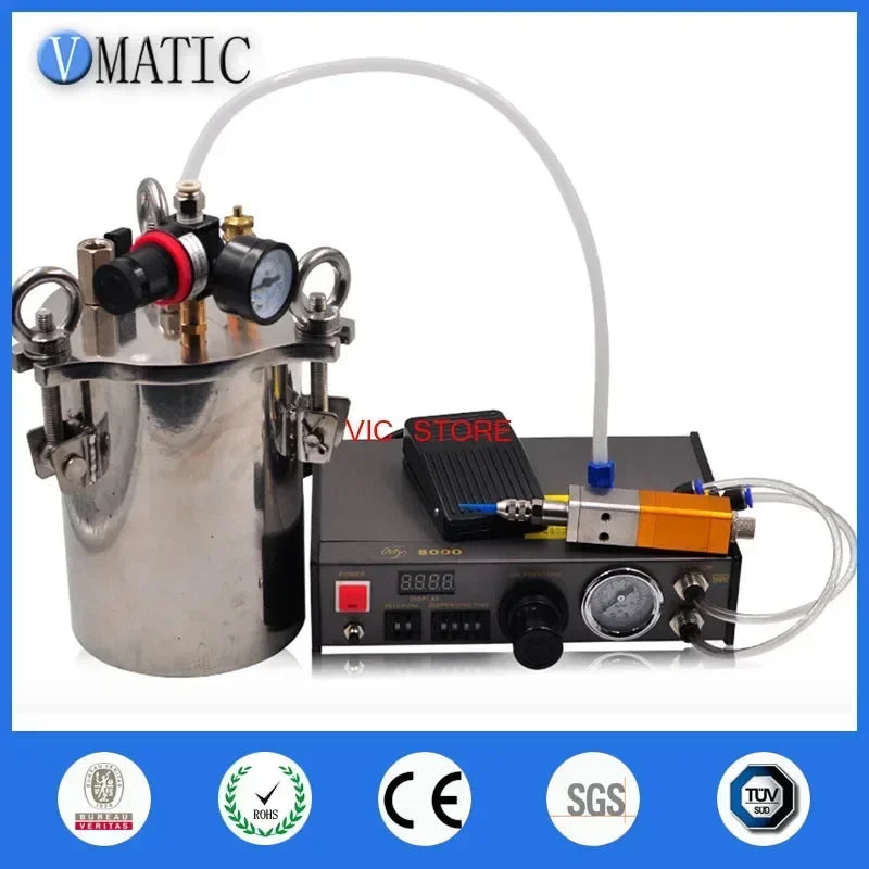 Industrial Automatic Dispensing System | 3L Stainless Steel Pressure Tank w/ Pneumatic Control for High-Viscosity Adhesives
