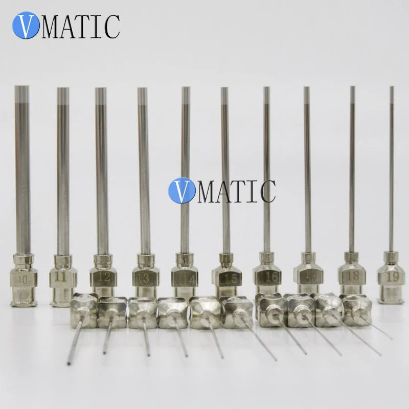 High Quality 12Pcs High Precision All Metal Needle Tube Length 75mm Stainless Steel Blunt Dispensing Syringe Needles