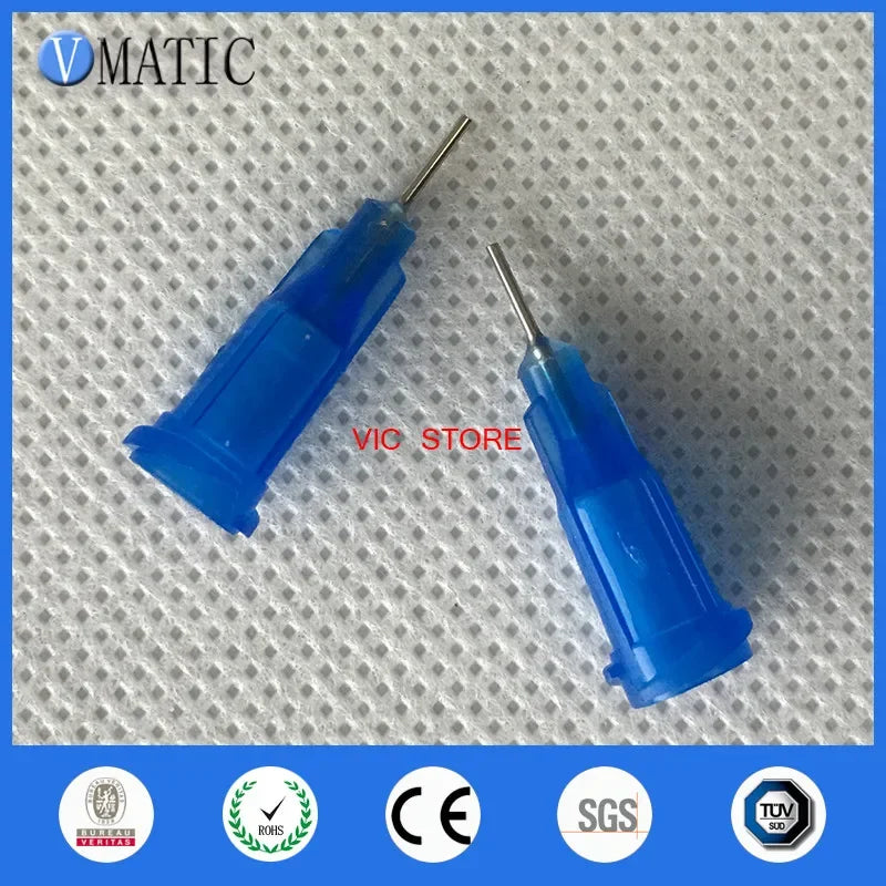 High Quality Blue Color Quality 100Pcs/Lot 22G 1/4'' Inch Stainless Steel Tip Dispensing Screw Needles Syringe Needle Tips