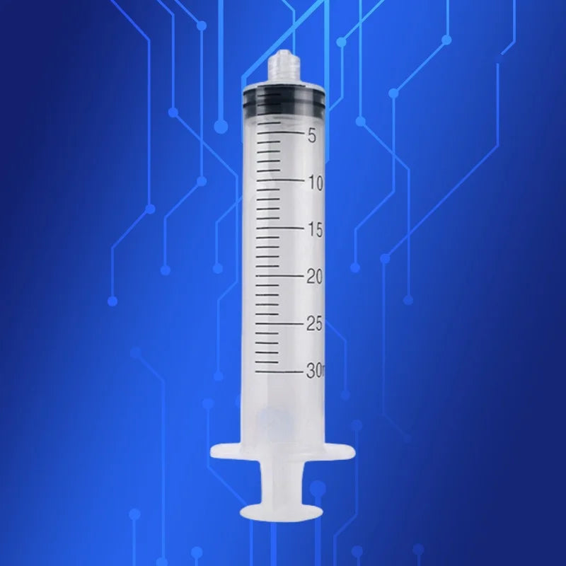 ‌30ml Industrial Luer Lock Syringe | Manual Glue Dispenser Kit with 3 Tips for Resin/Adhesive/Solder Paste (Leak-Proof)‌