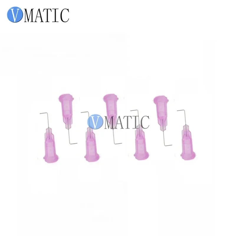 ‌100-Pcs 90° Bent Dispensing Needles 30G -Right Angle Industrial Tips for PCB Repair, Nail Art & Silicone Sealant Application