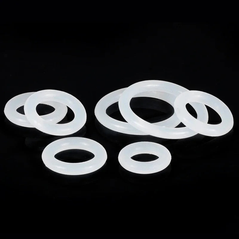 White Silicone O-Ring Food Grade Silicone Gasket Insulation Waterproof Oil Resistant Rubber Gasket OD3-60mm CS1/2/3mm