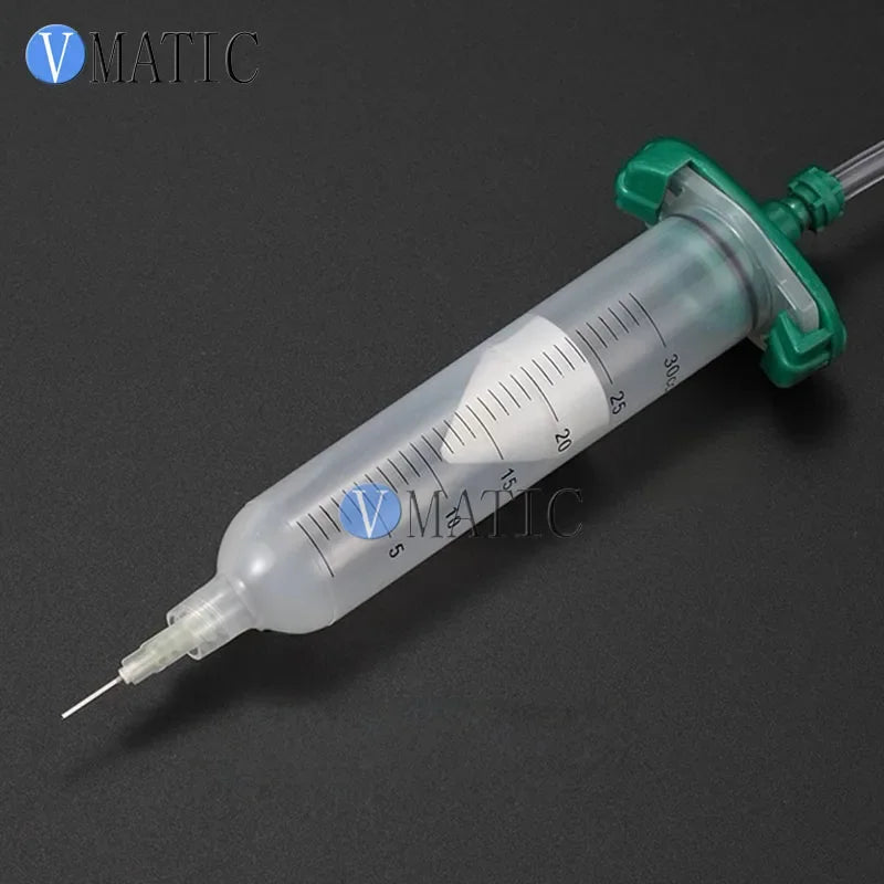 Free Shipping 55/30CC Japanese Style New Scale Pneumatic Dispensing Syringe for American Automation Glue Applicator Gun Adapter