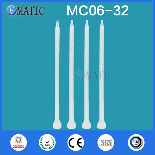 Free Shipping 5Pcs Resin Static Mixer MC06-32 Mixing Nozzles For Duo Pack Epoxies (White Core)