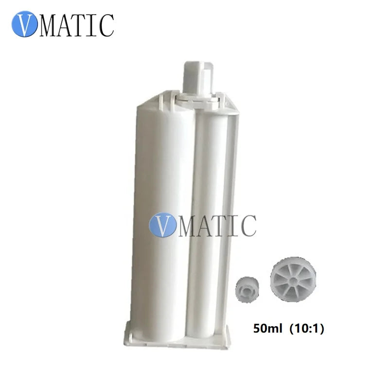 Free Shipping Epoxy Resin Gun Mixing Syringe 50 Cc 50 Ml 1:1 2:1 4:1 & 10:1 Ratio Plastic Glue Dispensing Cartridge