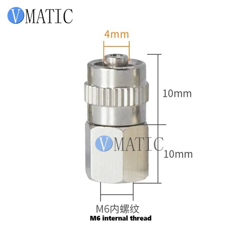Precision Metal Luer Lock Adapter - Female Thread to 1/4" 28 UNF, 1/8" NPT, M6, M8 - for Fluid Dispensing & HPLC Systems