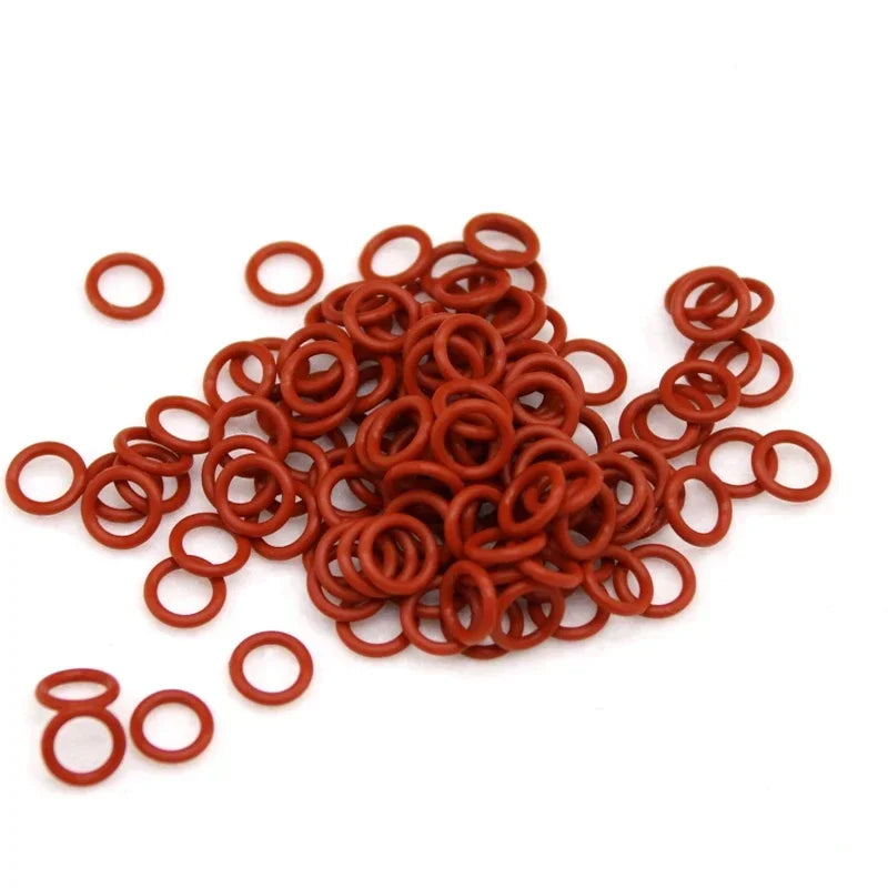 VMQ Red Silicone O-Ring OD 10-80mm Thickness CS 3/3.5/4/5mm Food Grade Sealing Ring Waterproof & Insulated Gasket Washer