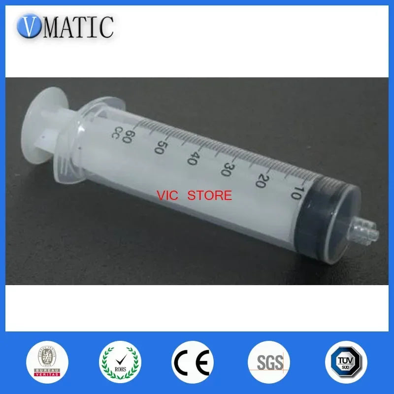 Free Shipping Hot Sale 10Pcs/Set 60ml/cc Glue Dispensing Syringes Liquid Dispenser Manual Syringe