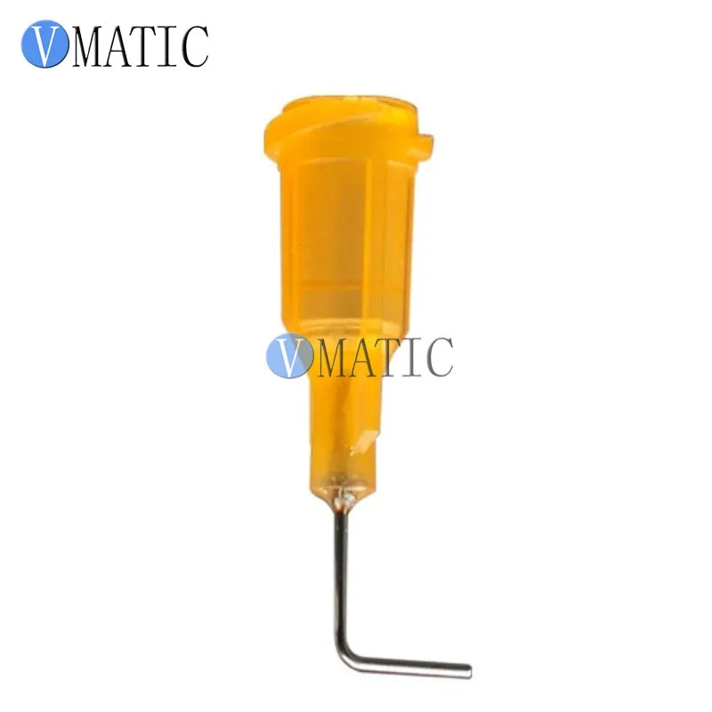 Free Shipping 100Pcs 23G Orange 0.5'' Tubing 90 Degree Bent China Supplier Dispensing Needle 1/2 Inch