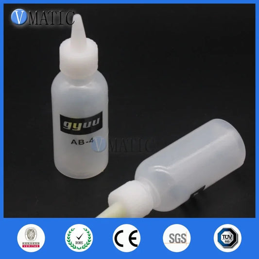 Free Shipping Plastic Glue Dispensing Needle Bottle 50ml With Blunt Tip Fill Needle 1" X 18G
