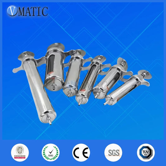 Free Shipping Well Made 20cc ml Stainless Steel Metal Syringe