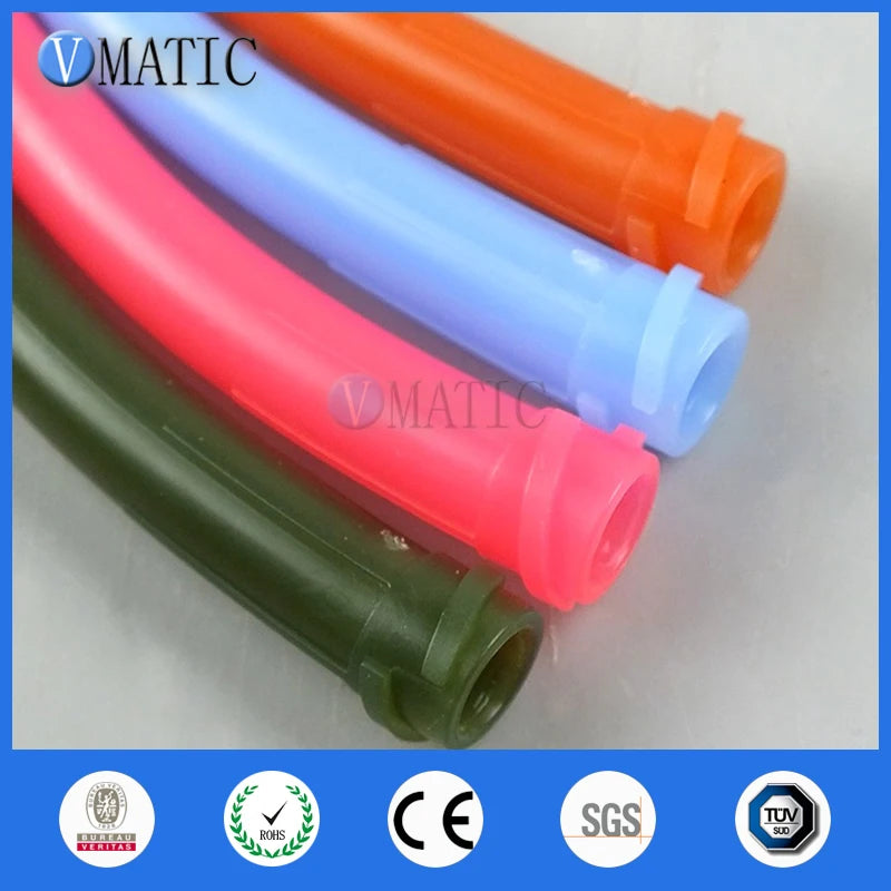 All Plastic Bendable Luer Lock Tips, 10G to 20G Extra Long Curved Dispensing Needles, Ox Horn Design TT Nozzles x 50pcs