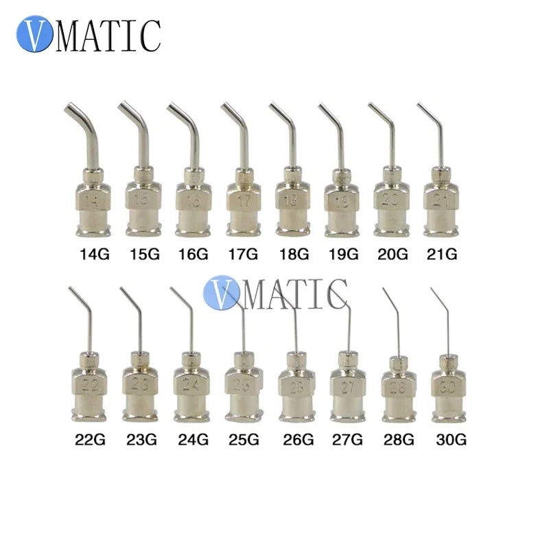 ‌12Pcs 15G Dispensing Needles | 45° Bent 12mm Stainless Steel Tips for Epoxy Resin/Silicone (Leak-Proof Design)‌